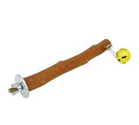 NOLITOY Percha de Madera Natural para Pájaros 20 CM Soporte y Juguete para Periquitos y Loros Pequeños Accesorio para Jaulas Que Fomenta el Ejercicio Bienestar del Ave