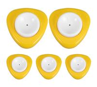 NOLITOY Perforador de Huevos de Plástico Amarillo 5 Unidades Herramienta Manual para Perforar Huevos Crudos y Duros Utensilio Compacto para Cocina Desayuno y Restaurante Evita Grietas