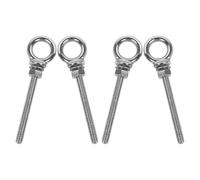 NOLITOY Pernos de Ojo de Acero Inoxidable M6X60 4 Unidades Pernos de Elevación con Tuerca Hexagonal Anclajes para Concreto y Metal Sujetadores Resistentes para Suspensión en Garajes y