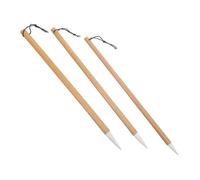 NOLITOY Pinceles de Caligrafía China Mango de Bambú Pelo de Cabra Juego de 3 Unidades Grande Mediano y Pequeño para Escritura Acuarela y Pintura Artística Kit para Principiantes y