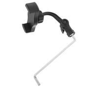 NOLITOY Pinza para Teléfono Forma de Lira para Saxofón, Soporte Ajustable de Acero Inoxidable Negro, Clip Portátil para Lectura y Acompañamiento Musical en Prácticas y Presentaciones