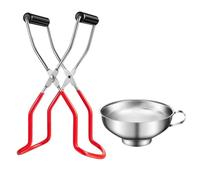 NOLITOY Pinzas Color Acero Inoxidable de Elevadoras Antideslizantes Embudo, Protección Calor Aleatorio para Tarros y Latas para Conservas en Cocina Color Aleatorio