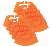 NOLITOY Pinzas Nasales para Terneros 10 Unidades de Plástico Naranja para Destete de Terneros, Accesorio para Manejo de Ganado en Granjas y Pastos, Herramienta para Destete Eficaz y