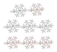 NOLITOY Pinzas Para El Pelo De Navidad Decorativas 8pcs Ganchos De Pelo De Nieve Horquillas Navideñas
