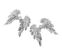 NOLITOY Pinzas Pelo Vikingas de Metal Diseño de Alas de Ángel, 2 Unidades, Accesorio Vintage Retro para Peinados Trenzados, Cosplay y Festivales, Sujetador Seguro y Ligero para Mujer