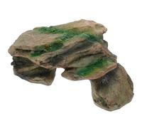 NOLITOY Plataforma para Escalar Tortugas Cueva De Resina, Refugio Artificial para Reptiles, Tamaño Mediano, Accesorio para Peceras Acuáticas, Refugio para Tortugas y Ermitas