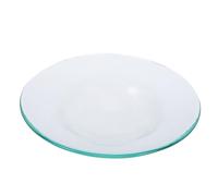 NOLITOY Plato de Repuesto Transparente para Quemador de Cera de 8 Cm, Soporte para Calentador de Velas y Porta Aceites Esenciales, Placa Lisa para Difusores de Aroma Hogar