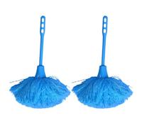 NOLITOY Plumero Estático para Limpieza de Polvo 2 Unidades Azul, Plumero Manejado para Hogar y Coche, Herramienta Reutilizable para Eliminar Polvo en Muebles y Superficies