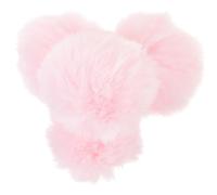 NOLITOY Pompones para Gorro de Lana Sintética con Broche, Decoración Desmontable Rosa Claro 8 Cm, Accesorios para Ropa y Sombreros, Set de 4 Unidades para Manualidades y Moda