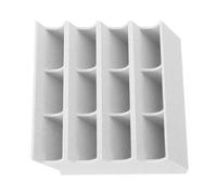 NOLITOY Porta Cuchillas para Cortapelos 12 Compartimentos, Tamaño Compacto 4.1x3.9x1.6 Pulgadas, Color Blanco, Organizador Seguro y Resistente para Herramientas de Barbería y Uso en Salón o Baño