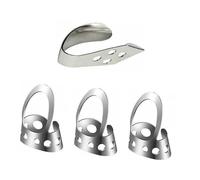 NOLITOY Púas Ajustables Para Pulgar De Metal, 4 Unidades Plateadas Para Banjo, Guitarra, Ukelele y Mandolina, Juego De Piezas Para Dedos Apertura Personalizable, Accesorios Para Instrumentos De Cuerda