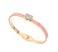 NOLITOY Pulsera Forma de Corazón Delicada para Mujer Brazalete de Acero Inoxidable Minimalista Pulsera con Bisagras para Bodas y San Valentín