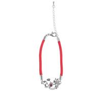 NOLITOY Pulsera Trenzada Roja de Dragón con y Circonitas Rosa para Año Brazalete de Hilo y Cómodo Accesorio de Suerte para Fiestas y Uso Diario