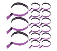 NOLITOY Pulseras Vip de Tela para Eventos y Clubes, Diseño Único, Paquete de 20 Piezas Color Púrpura, Identificación Clara y Registro Rápido en Fiestas y Conciertos