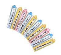 NOLITOY Regla Recta Plegable Multifunción 30 Cm para Niños, 20 Piezas de Plástico Seguro Diseño Geométrico de Piano, Portátil para Estudiantes y Uso Escolar Color Aleatorio