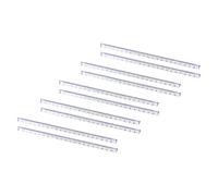 NOLITOY Regla Triangular De Escala Transparente 20 Cm Plástico Rígido para Dibujo Medición Precisa Estudiantes Oficina y Escuela Paquete De 10 Unidades