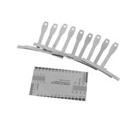 NOLITOY Reglas para Guitarra con Medidor de Radio de Cuerda Inferior Regla Profesional para Luthiers Herramienta Práctica para Medir Acción y Distancia de Cuerdas Guitarras Eléctricas y