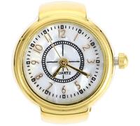 NOLITOY Reloj de Anillo Digital Pequeño Correa Ajustable, Diseño Redondo para Mujer y Hombre, para Regalos de Cumpleaños y Uso Cotidiano