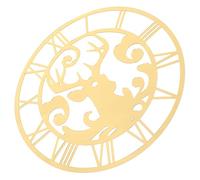 NOLITOY Reloj Mural Acrílico Espejo con Números y Diseño Dorado Pegatina Decorativa Segura Redonda para Sala Oficina y Dormitorio