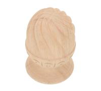 NOLITOY Remate de Madera Maciza Tallado para Escalera Capuchón de Poste Sin Pintar Soporte Decorativo para Barandilla Acabado Natural para Proyectos DIY y Decoración Hogar