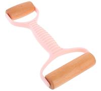 NOLITOY Rodillo de Amasar de Doble Extremo de Madera Rosa, Práctico Rodillo para Pizza y Repostería, Pasador de Cocina para Extender Masas Dulces y Saladas, 1 Pieza, Utensilio para
