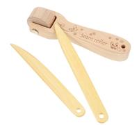 NOLITOY Rodillo de Prensado para Costura 3 Piezas Rueda de Laminación de Costura y Hueso de Marcar de Bambú Herramienta Manual para Suavizar Papel Tapiz y Acolchado Accesorio Práctico