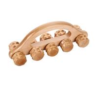 NOLITOY Rodillo Masajeador de Madera Portátil Ruedas para Cuello Espalda y Músculos Herramienta Manual para Muscular y Recuperación Ligero y Duradero para Uso Doméstico y Deportivo