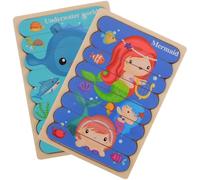 NOLITOY Rompecabezas de Madera para Pequeños, Juguete Cognitivo Preescolar, Puzzle Educativo de Aprendizaje Temprano Diseño Seguro de Esquinas Lisas, 1 Pieza para Desarrollo de Memoria