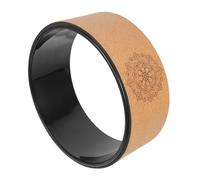 NOLITOY Rueda de Yoga Espalda de Corcho Natural, Herramienta Antideslizante para Pilates y Entrenamiento de Yoga, Alivia el Dolor y Mejora el Equilibrio