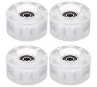 NOLITOY Ruedas Luminosas para Patines de Cuatro Ruedas 4 Piezas de PU Luz Intermitente de Seis LED Accesorio para Patines de Interior y Exterior de Repuesto para Patinaje Pista y Calle