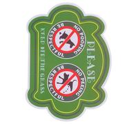 NOLITOY Señal de Advertencia para Patio Exterior, Cartel Prohibido Orinar y Hacer Caca Perros, Resistente Intemperie, Diseño de Suelo para Jardín y Césped Delantero