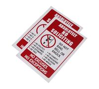 NOLITOY Señales de Seguridad para Puerta No Solicitar Adhesivas Pvc Impermeables 2 Piezas 9.5x14 Cm para Hogar Oficina Aviso Prohibido Solicitar Visitantes