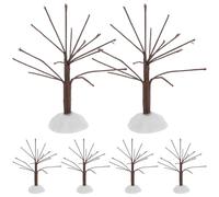 NOLITOY Set de 6 Árboles Miniatura de 8 CM Modelo de Árbol Seco Marrón para Dioramas Accesorios para Maquetas Ferroviarias y Decoración de Escenas Navideñas Realistas