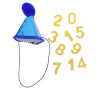 NOLITOY Sombreros De Cumpleaños para Perros Pequeños y Gatos, con Purpurina Brillante, Esponja y Poliéster, Tamaño Mini, para Fiestas De Mascotas y Celebración De Cumpleaños