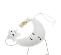 NOLITOY Sonajero Colgante de Peluche Luna Blanca para Ñiño Juguete Musical Campanillas de Viento Suave y Estimulante para Cochecito Cuna o Silla de Paseo Adecuado para Recién Nacidos