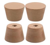 NOLITOY Soporte de Almacenamiento Vertical para Esquís y Snowboard de Madera Maciza de Haya, 4 Piezas, Estante Ajustable para Garaje y Sótano, Expositor Resistente para Tablas de