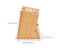 NOLITOY Soporte de Cuchillos de Cocina Multifuncional de Madera Maciza, Portacortadores para Hogar y Restaurante, Estante Organizador para Utensilios y Tijeras, Almacenamiento Seguro