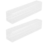 NOLITOY Soporte Organizador Transparente para Bolígrafos y Brochas de Maquillaje Expositor Acrílico de 24 Orificios Portalápices de Escritorio para Oficina y Hogar Pack 2 Unidades