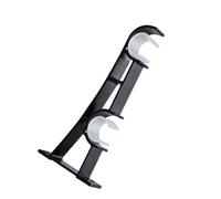NOLITOY Soporte para Barra de Cortina de Aluminio Doble Soporte Resistente para Fijación de Varillas Accesorio para Cortinas de Ventana Base Fija para Barra Doble Color Negro