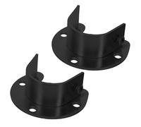 NOLITOY Soportes de Varilla para Armario de Acero Inoxidable 1-1/4 Pulgadas Brida en Forma de U y Tornillos Paquete de 2 Unidades Soporte Resistente para Riel de Ropa en Guardarropa