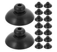 NOLITOY Soportes Ventosa para Acuario 50 Unidades Goma Flexible Negra Accesorios para Bomba de Aire Sumergible en Peceras Fijación Estable para Tubos y Bombas de Oxígeno