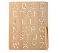 NOLITOY Tablero de Ortografía del Alfabeto para Tablero de Práctica de Letras de Madera de Haya Juguete Educativo Didáctico para Aprendizaje Temprano Adecuado para Preescolares y