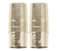 NOLITOY Tapones de Punta para Paraguas de Palo 14 Mm, Accesorio Metálico Dorado, Repuesto para Sombrillas de Exterior, 2 Piezas para Reparación y Protección