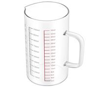 NOLITOY Taza Medidora de Vidrio de Borosilicato de 1000ml, Fácil de Manejar y Versátil para Mezclar y Hornear Cocina