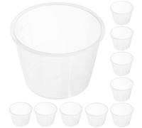 NOLITOY Tazas Medidoras para Medir Ingredientes Líquidos y Secos de 80ml Juego de 10 de Plástico Pp Transparentes en Cocina Diaria y Repostería