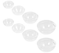 NOLITOY Tazón Blanco para Aceites Esenciales Acrílico Transparente Aceites 8 Piezas para Almacenar en Masajes Relajantes en Casa o Salón de Belleza