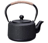 NOLITOY Tetera de Hierro Infusor, Tetera de Hierro Tetsubin, 900ml, Negra, Infusor para Hojas Sueltas, Pequeña, para Oficinas y Hoteles