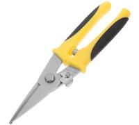 NOLITOY Tijeras Multiusos para Cortar Chapa de Acero Inoxidable Mango de Doble Color y Bloqueo de Seguridad para Trabajo en Taller