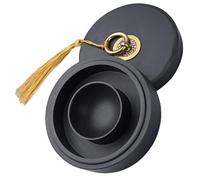 NOLITOY Tintero Cubierto de Piedra Natural para Caligrafía Piedra de Tinta Molida de 4 Pulgadas para Escribir Herramienta Tradicional para Dibujo y Pintura