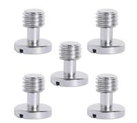 NOLITOY Tornillos para Cámara 3/8 Pulg sin Mango, 5 Piezas de Acero Plateado para Trípode, Tornillos de Liberación Rápida para Soportes y Placas de Cámara Profesionales